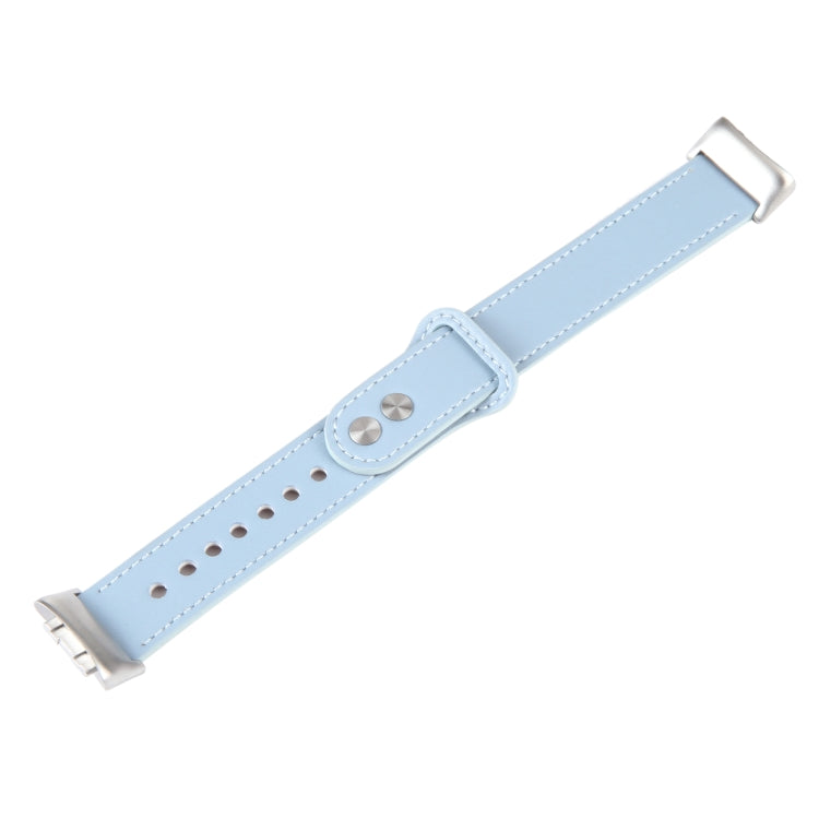 For Fitbit Charge 5 PU Leather Replacement Watch Band(Blue) - Watch Bands by buy2fix | Online Shopping UK | buy2fix