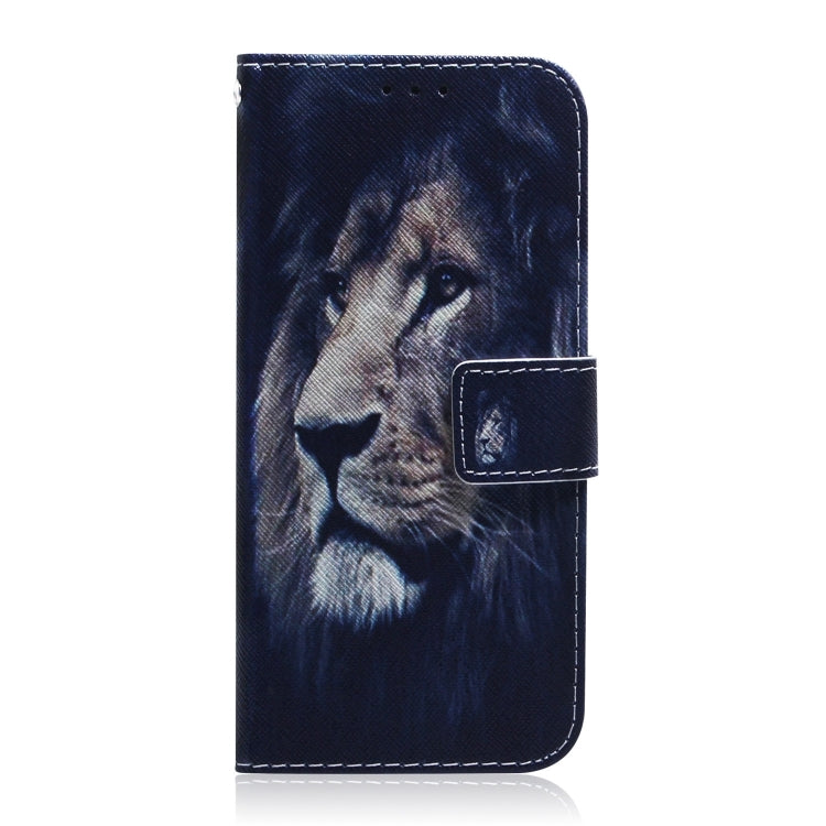 For iPhone 16 Pro Coloured Drawing Flip Leather Phone Case(Lion) - iPhone 16 Pro Cases by buy2fix | Online Shopping UK | buy2fix