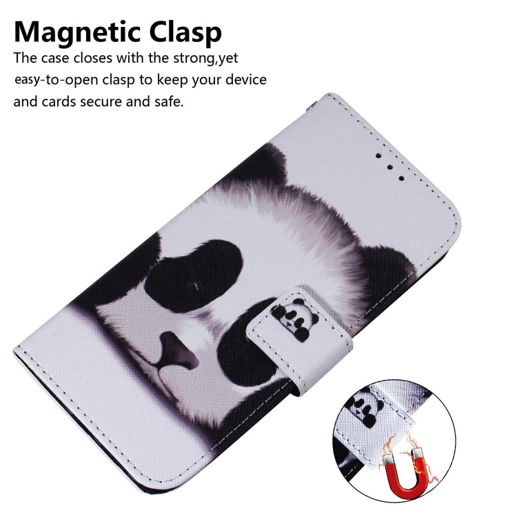 For iPhone 16 Pro Max Coloured Drawing Flip Leather Phone Case(Panda) - iPhone 16 Pro Max Cases by buy2fix | Online Shopping UK | buy2fix