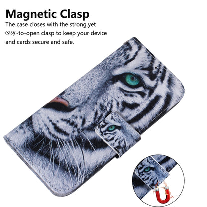 For Xiaomi Redmi K70E / Poco X6 Pro Coloured Drawing Flip Leather Phone Case(Tiger) - K70E Cases by buy2fix | Online Shopping UK | buy2fix