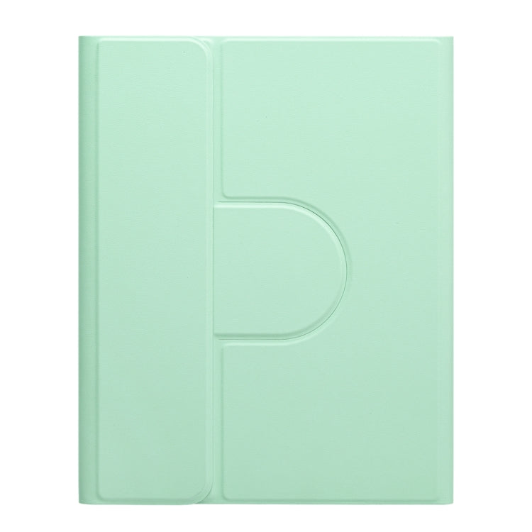 For iPad Air 2022 / iPad Pro 11 2021 Square Button 360 Degree Rotatable Bluetooth Keyboard Leather Case(Mint Green) - Universal by buy2fix | Online Shopping UK | buy2fix