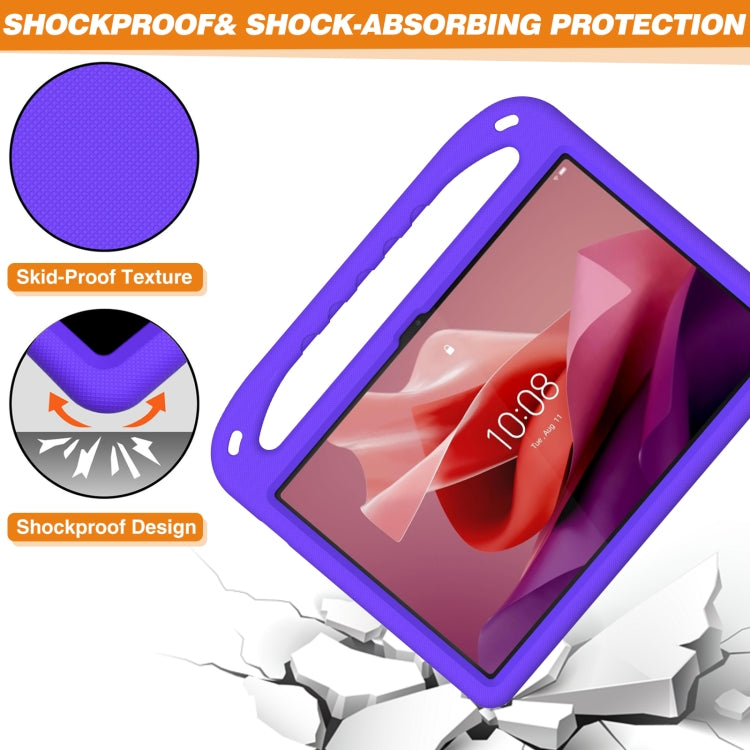 For Lenovo Tab P12 12.7 Handle Portable EVA Shockproof Tablet Case(Purple) - Lenovo by buy2fix | Online Shopping UK | buy2fix