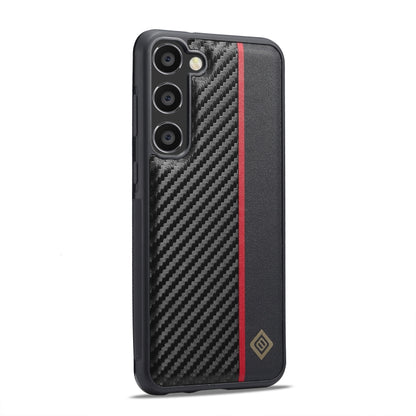 For Samsung Galaxy S24 5G LC.IMEEKE 3 in 1 Carbon Fiber Texture Shockproof Phone Case(Black) - Galaxy S24 5G Cases by LC.IMEEKE | Online Shopping UK | buy2fix