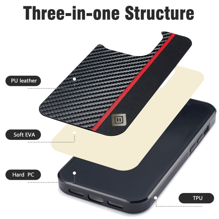 For Samsung Galaxy S24 Ultra 5G LC.IMEEKE 3 in 1 Carbon Fiber Texture Shockproof Phone Case(Black) - Galaxy S24 Ultra 5G Cases by LC.IMEEKE | Online Shopping UK | buy2fix