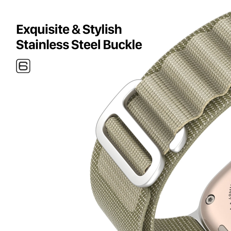 For Apple Watch Series 4 44mm DUX DUCIS GS Series Nylon Loop Watch Band(Olive) - Watch Bands by DUX DUCIS | Online Shopping UK | buy2fix