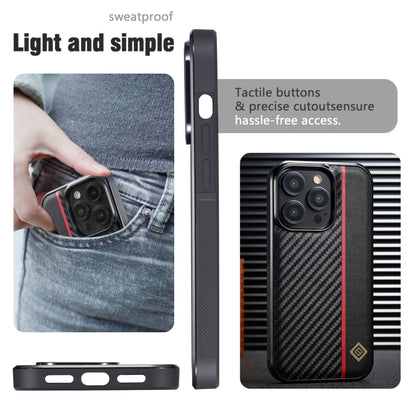 For iPhone 16 Pro LC.IMEEKE 3 in 1 Carbon Fiber Texture Shockproof Phone Case(Black) - iPhone 16 Pro Cases by LC.IMEEKE | Online Shopping UK | buy2fix