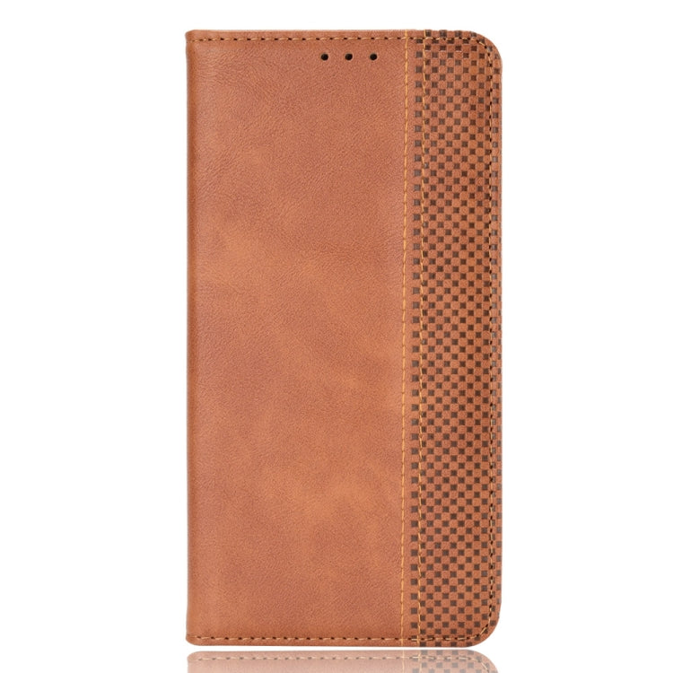 For Ulefone Note 16 Pro Magnetic Buckle Retro Texture Leather Phone Case(Brown) - Ulefone Cases by buy2fix | Online Shopping UK | buy2fix