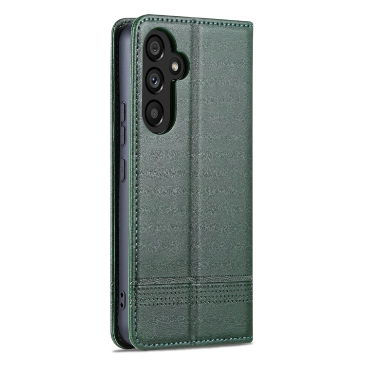 For Samsung Galaxy S23 FE 5G AZNS Magnetic Calf Texture Flip Leather Phone Case(Dark Green) - Galaxy S23 FE 5G Cases by AZNS | Online Shopping UK | buy2fix