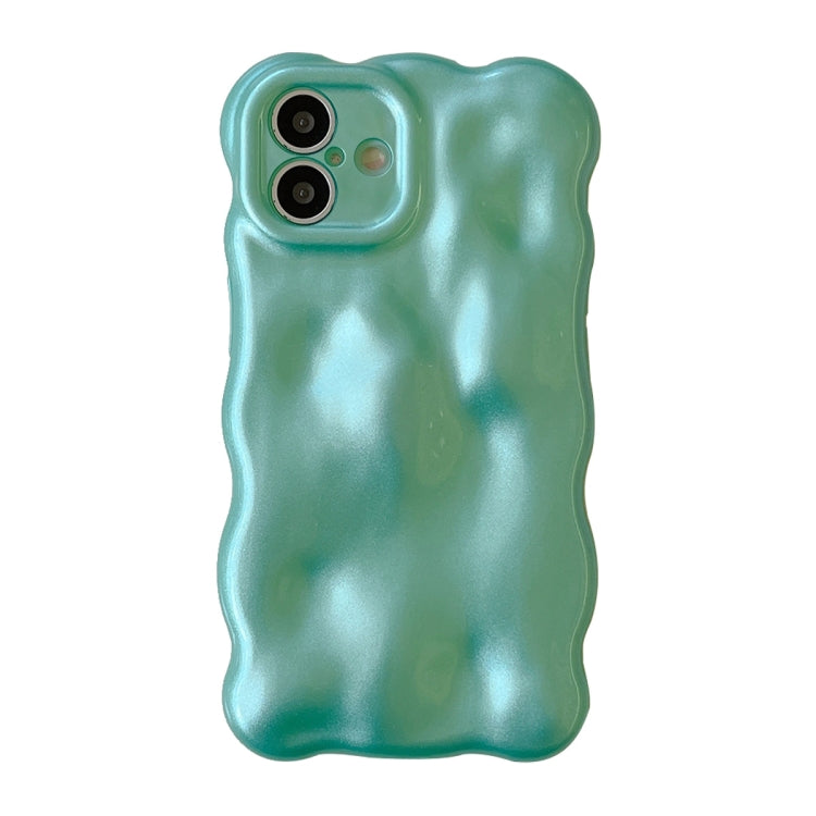 For iPhone 16 Plus Wave Bubbles TPU Phone Case(Pearlescent Green) - iPhone 16 Plus Cases by buy2fix | Online Shopping UK | buy2fix