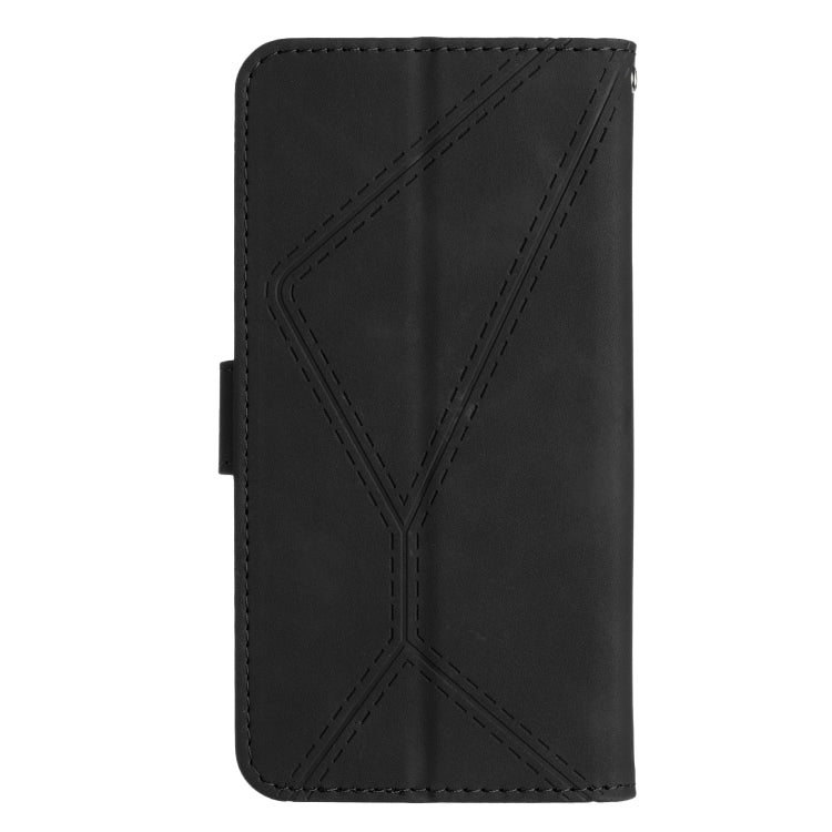 For Samsung Galaxy A55 5G Stitching Embossed Leather Phone Case(Black) - Galaxy Phone Cases by buy2fix | Online Shopping UK | buy2fix