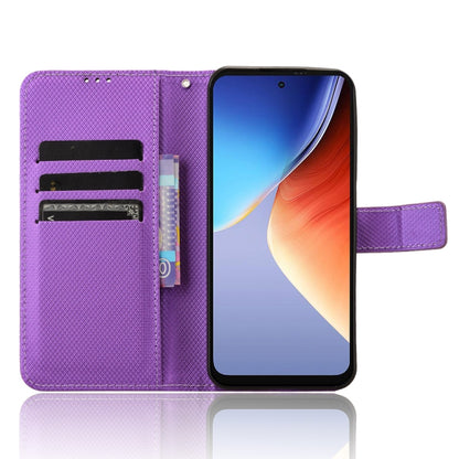 For Blackview A96 Diamond Texture Leather Phone Case(Purple) - More Brand by buy2fix | Online Shopping UK | buy2fix