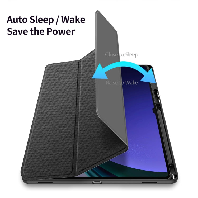 For Samsung Galaxy Tab S10 Ultra DUX DUCIS TOBY Series Antiskid Leather Tablet Case with Sleep / Wake-up Function(Black) - Tab S10 Ultra Cases by DUX DUCIS | Online Shopping UK | buy2fix