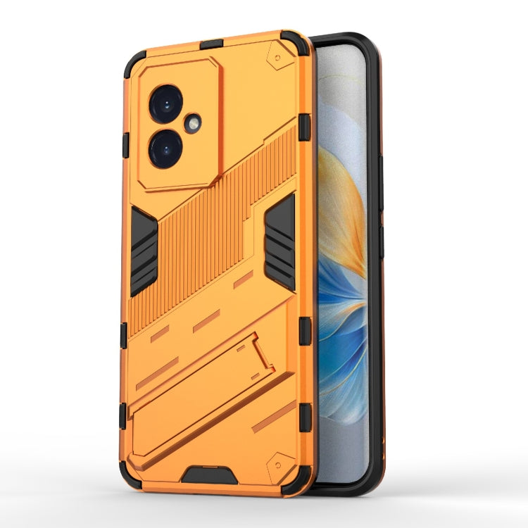 For Honor 100 5G Punk Armor 2 in 1 PC + TPU Phone Case with Holder(Orange) - Honor Cases by buy2fix | Online Shopping UK | buy2fix