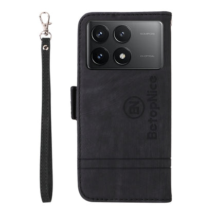 For Xiaomi Redmi K70 / K70 Pro 5G BETOPNICE Dual-side Buckle Leather Phone Case(Black) - Xiaomi Cases by BETOPNICE | Online Shopping UK | buy2fix