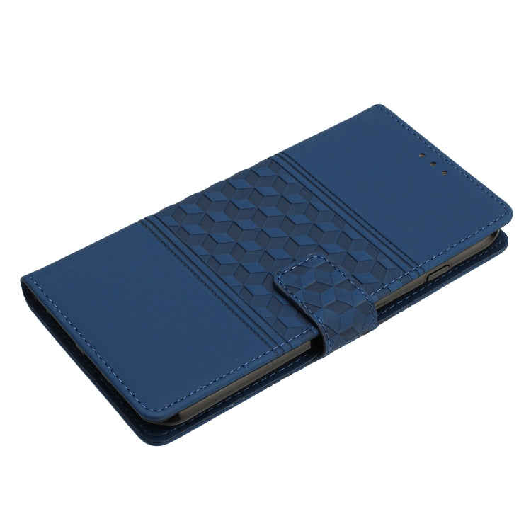 For iPhone 16 Pro Max Diamond Embossed Skin Feel Leather Phone Case(Dark Blue) - iPhone 16 Pro Max Cases by buy2fix | Online Shopping UK | buy2fix