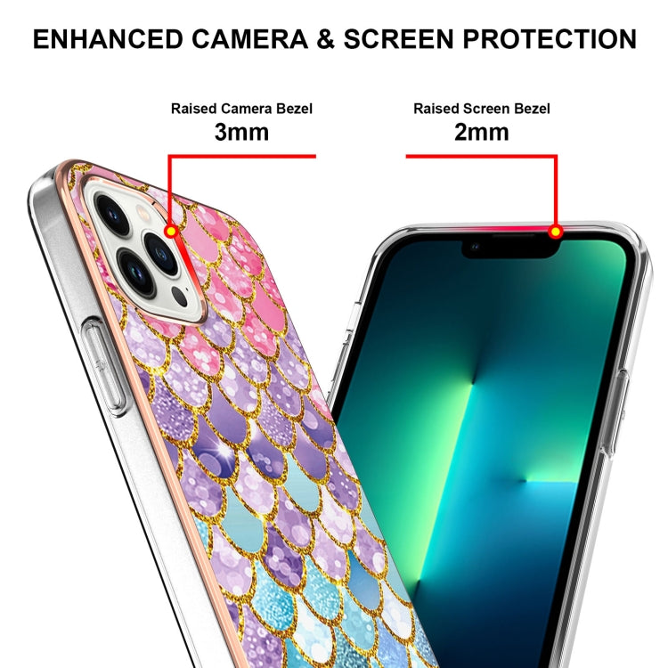 For iPhone 16 Pro Max Electroplating Pattern IMD TPU Shockproof Case(Colorful Scales) - iPhone 16 Pro Max Cases by buy2fix | Online Shopping UK | buy2fix