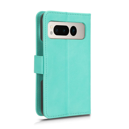 For Google Pixel Fold Lamb Texture Leather Phone Case(Green) - Google Cases by buy2fix | Online Shopping UK | buy2fix