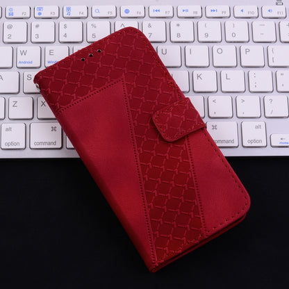 For iPhone 16 Pro Max Seven-shaped Embossed Leather Phone Case(Red) - iPhone 16 Pro Max Cases by buy2fix | Online Shopping UK | buy2fix