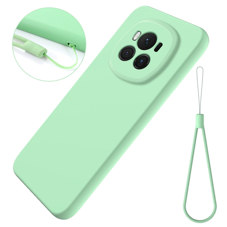 For Honor Magic6 Pure Color Liquid Silicone Shockproof Phone Case(Green) - Honor Cases by buy2fix | Online Shopping UK | buy2fix