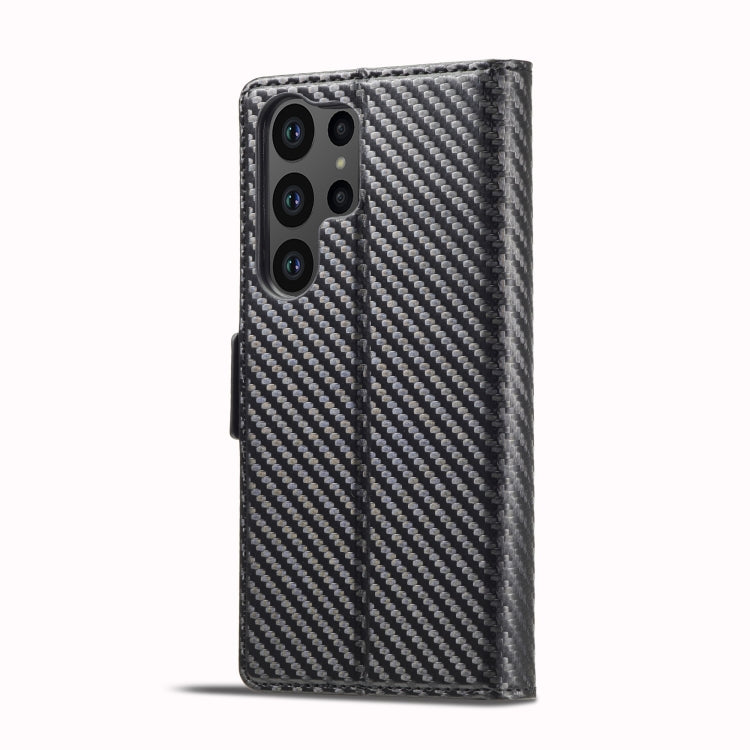 For Samsung Galaxy S24 Ultra 5G LC.IMEEKE Carbon Fiber Leather Phone Case(Vertical Black) - Galaxy S24 Ultra 5G Cases by LC.IMEEKE | Online Shopping UK | buy2fix