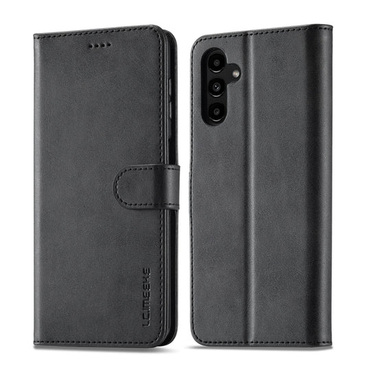 For Samsung Galaxy A35 5G LC.IMEEKE Calf Texture Leather Phone Case(Black) - Galaxy Phone Cases by LC.IMEEKE | Online Shopping UK | buy2fix