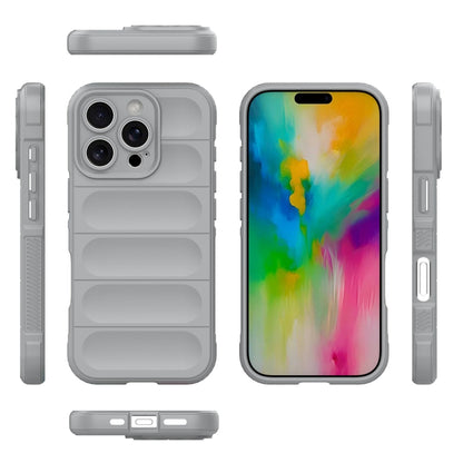 For iPhone 16 Pro Magic Shield TPU + Flannel Phone Case(Grey) - iPhone 16 Pro Cases by buy2fix | Online Shopping UK | buy2fix