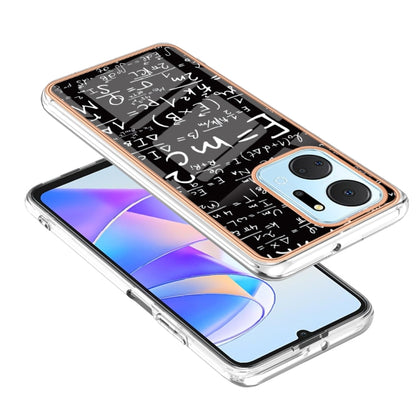 For Honor X7a Electroplating Marble Dual-side IMD Phone Case(Equation) - Honor Cases by buy2fix | Online Shopping UK | buy2fix