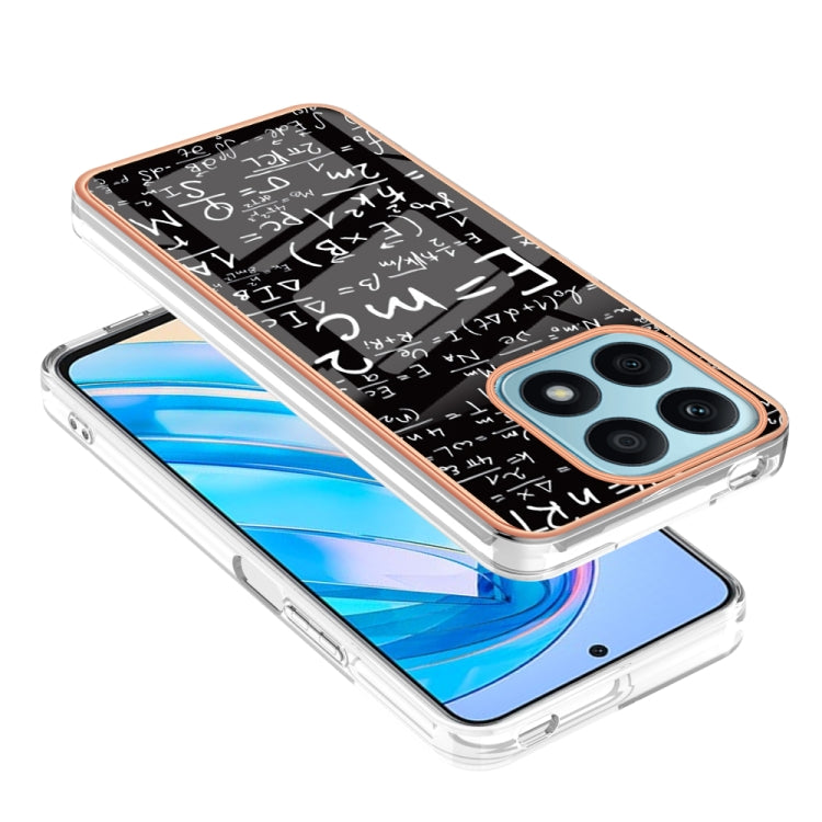 For Honor X8a Electroplating Marble Dual-side IMD Phone Case(Equation) - Honor Cases by buy2fix | Online Shopping UK | buy2fix