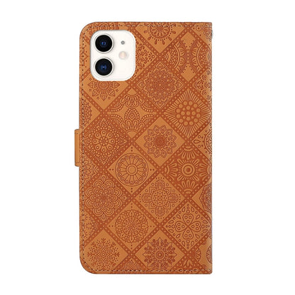 For iPhone 16 Pro Max Ethnic Style Embossed Pattern Leather Phone Case(Brown) - iPhone 16 Pro Max Cases by buy2fix | Online Shopping UK | buy2fix