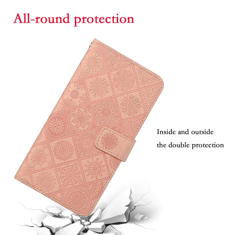 For iPhone 16 Pro Ethnic Style Embossed Pattern Leather Phone Case(Pink) - iPhone 16 Pro Cases by buy2fix | Online Shopping UK | buy2fix