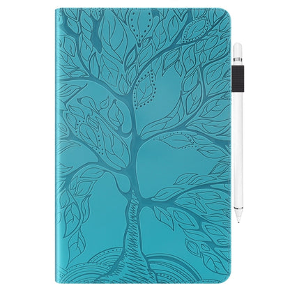 For Samsung Galaxy Tab S9+ Life Tree Series Horizontal Flip Leather Tablet Case(Lake Blue) - Galaxy Tab S9+ Cases by buy2fix | Online Shopping UK | buy2fix