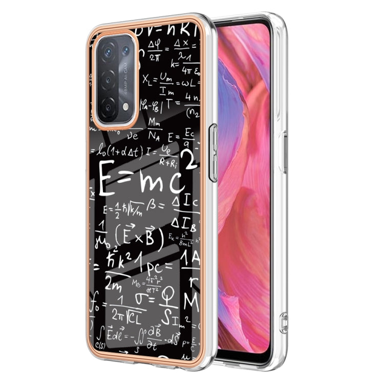 For OPPO A74 / A93 5G / A54 5G / A93s 5G Electroplating Marble Dual-side IMD Phone Case(Equation) - OPPO Cases by buy2fix | Online Shopping UK | buy2fix
