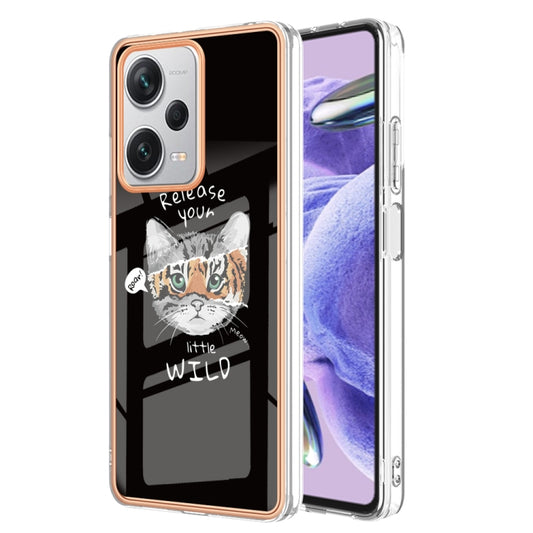 For Xiaomi Redmi Note 12 Pro+ Global Electroplating Marble Dual-side IMD Phone Case(Natural Growth) - Xiaomi Cases by buy2fix | Online Shopping UK | buy2fix