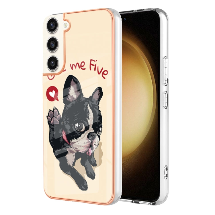 For Samsung Galaxy S23+ 5G Electroplating Marble Dual-side IMD Phone Case(Lucky Dog) - Galaxy S23+ 5G Cases by buy2fix | Online Shopping UK | buy2fix