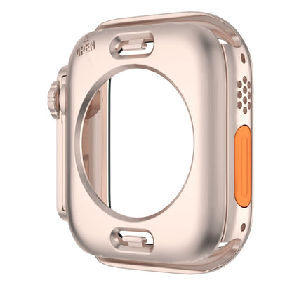 For Apple Watch Series 9 / 8 / 7 45mm Change to Ultra 49mm Waterproof All-Inclusive Film Hybrid PC Watch Case(Rose Gold) - Watch Cases by buy2fix | Online Shopping UK | buy2fix