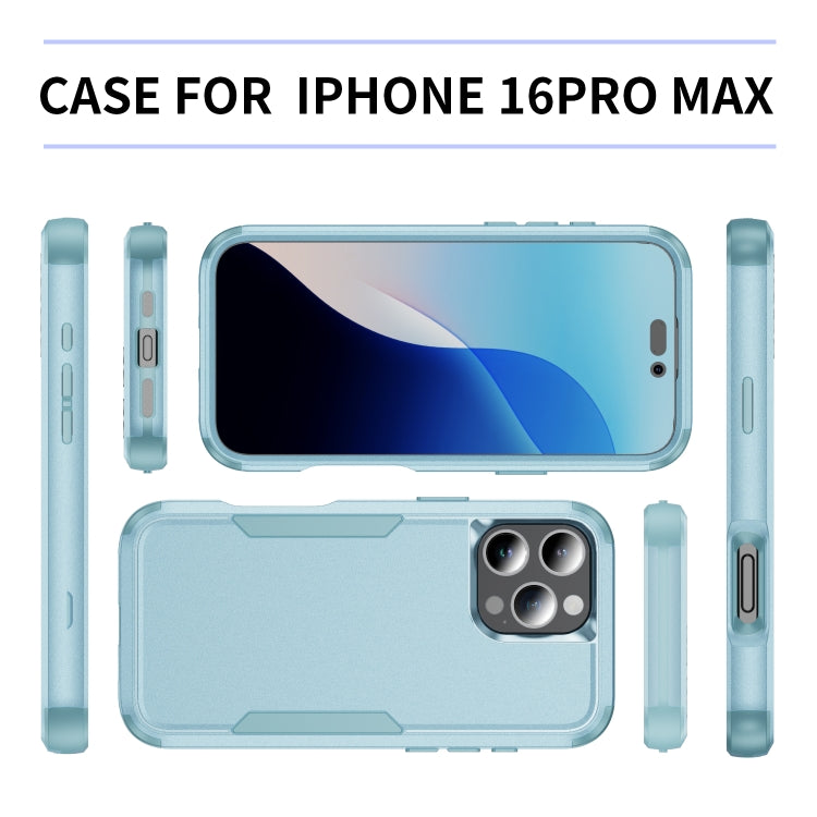 For iPhone 16 Pro Max Commuter Shockproof TPU + PC Phone Case(Grey Green) - iPhone 16 Pro Max Cases by buy2fix | Online Shopping UK | buy2fix