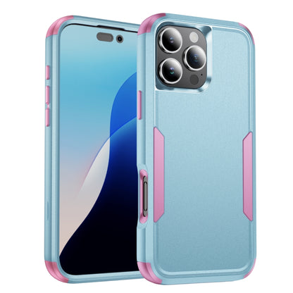 For iPhone 16 Pro Commuter Shockproof TPU + PC Phone Case(Grey Green+Pink) - iPhone 16 Pro Cases by buy2fix | Online Shopping UK | buy2fix