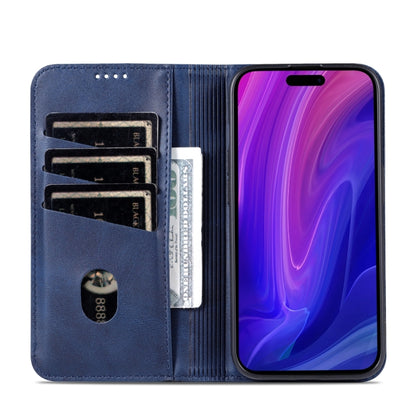 For iPhone 15 Pro Max AZNS Magnetic Calf Texture Flip Leather Phone Case(Dark Blue) - iPhone 15 Pro Max Cases by AZNS | Online Shopping UK | buy2fix