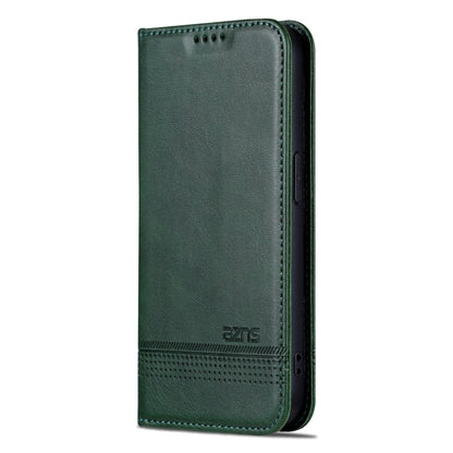 For iPhone 16 Pro Max AZNS Magnetic Calf Texture Flip Leather Phone Case(Dark Green) - iPhone 16 Pro Max Cases by AZNS | Online Shopping UK | buy2fix