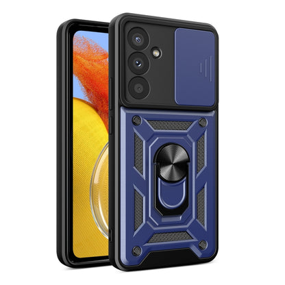 For Samsung Galaxy M14 5G Sliding Camera Cover Design TPU+PC Phone Case(Blue) - Galaxy Phone Cases by buy2fix | Online Shopping UK | buy2fix