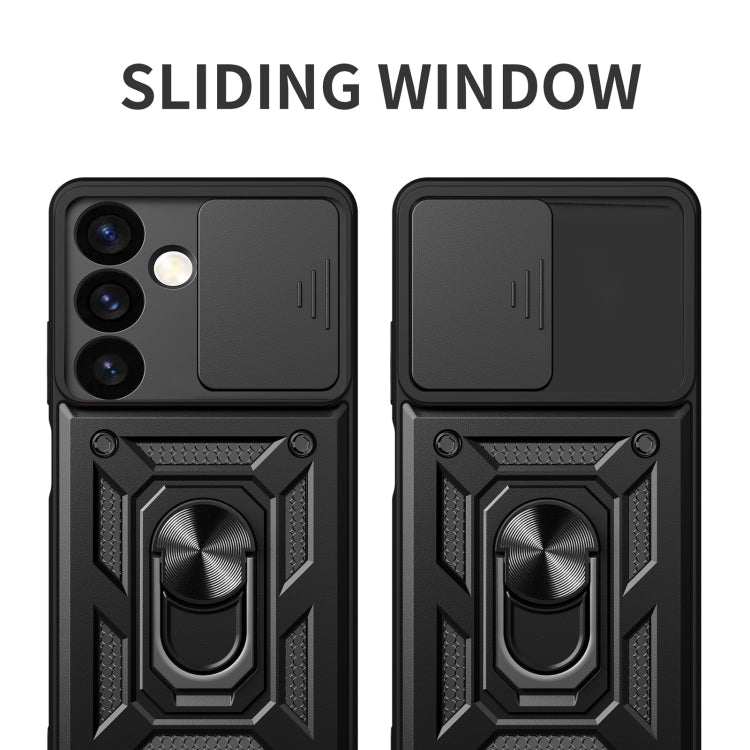 For Samsung Galaxy S24+ 5G Sliding Camera Cover Design TPU+PC Phone Case(Black) - Galaxy S24+ 5G Cases by buy2fix | Online Shopping UK | buy2fix