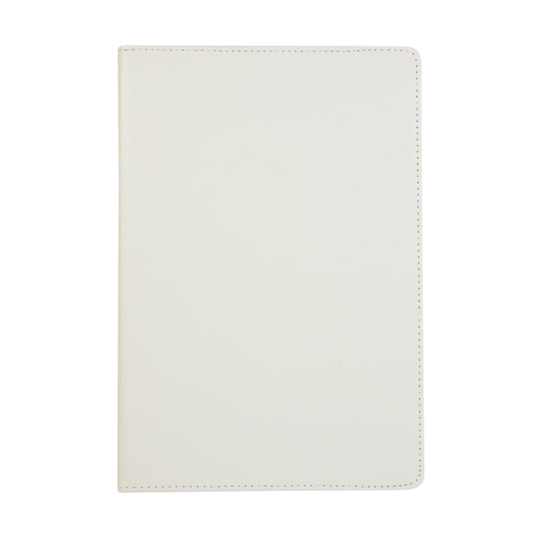 For Samsung Galaxy Tab S9+ 360 Degrees Rotation Holder Litchi Texture Leather Tablet Case(White) - Galaxy Tab S9+ Cases by buy2fix | Online Shopping UK | buy2fix