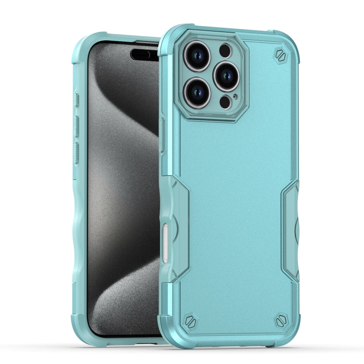 For iPhone 16 Pro Non-slip Shockproof Armor Phone Case(Mint Green) - iPhone 16 Pro Cases by buy2fix | Online Shopping UK | buy2fix