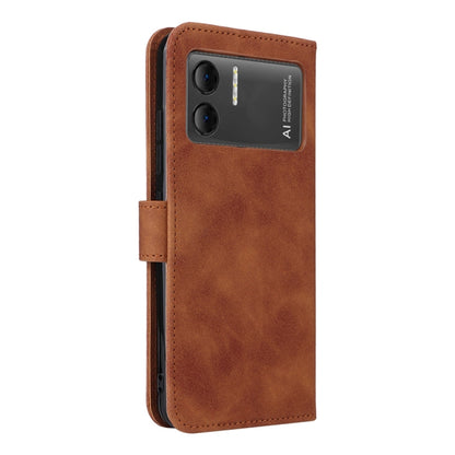 For Doogee X98 / X98 Pro Skin Feel Magnetic Flip Leather Phone Case(Brown) - More Brand by buy2fix | Online Shopping UK | buy2fix