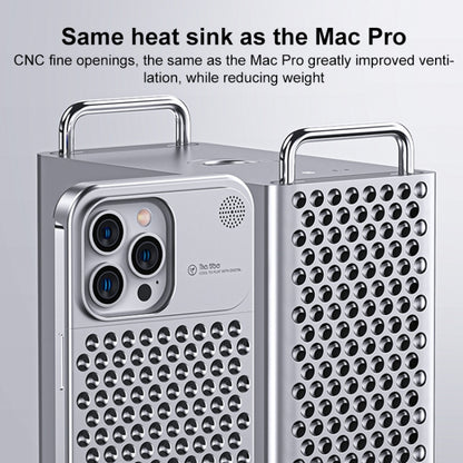 For iPhone 14 Pro Max Aromatherapy Aluminum Alloy Cooling Phone Case(Grey) - iPhone 14 Pro Max Cases by buy2fix | Online Shopping UK | buy2fix