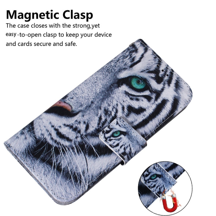 For OnePlus 13 Coloured Drawing Flip Leather Phone Case(Tiger) - OnePlus Cases by buy2fix | Online Shopping UK | buy2fix