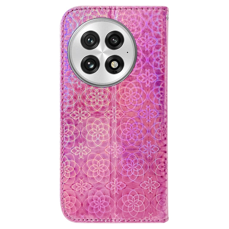 For OnePlus 13 Colorful Magnetic Buckle Leather Phone Case(Pink) - OnePlus Cases by buy2fix | Online Shopping UK | buy2fix