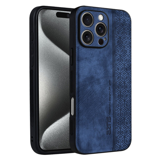 For iPhone 16 Pro AZNS 3D Embossed Skin Feel Phone Case(Sapphire Blue) - iPhone 16 Pro Cases by AZNS | Online Shopping UK | buy2fix