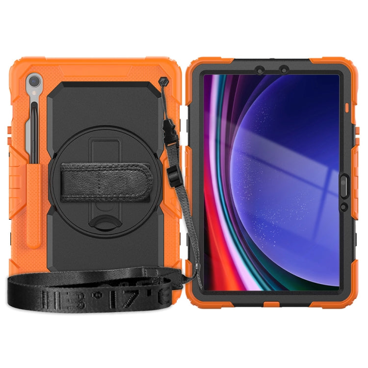 For Samsung Galaxy Tab S9 / S8 / S7 Silicone + PC Tablet Case(Orange+Black) - Galaxy Tab S9 Cases by buy2fix | Online Shopping UK | buy2fix