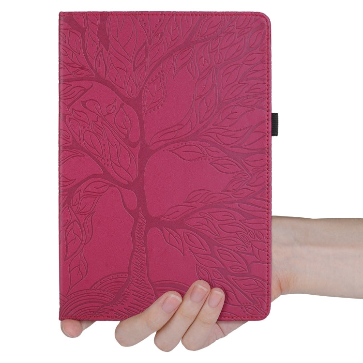 For iPad Pro 13 2024 Tree Life Embossed Rotation Leather Smart Tablet Case(Red) - iPad Pro 13 2024 Cases by buy2fix | Online Shopping UK | buy2fix